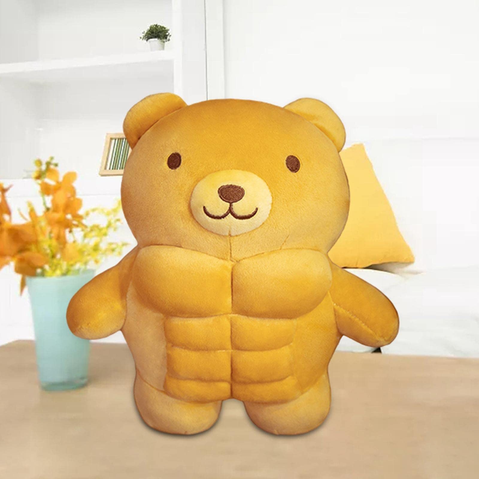 30cm Cute Muscle Bear Plush Toys Kawaii Brown Bear Plushies Dolls Teddy Bear Stuffed Animals Pillow Girls Kids Birthday Gifts