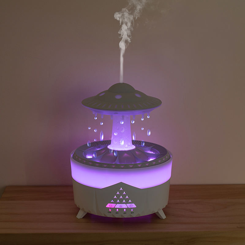 Customized Home Essential Oil Ultrasonic UFO Air Rain Cloud Water Drop Aroma Diffuser Humidifier With Remote Control