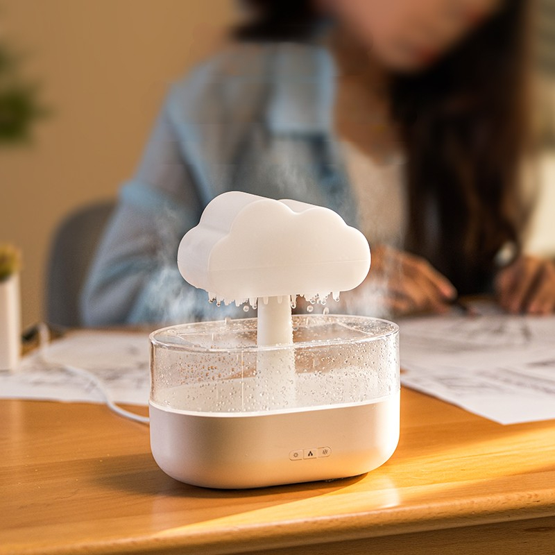 Customized Room Direct Sale Air Essential Oil Ultrasonic Rain Cloud Mushroom Raindrop Aroma Diffuser Humidifier
