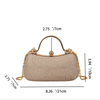 Chain Evening Bag Dinner Shoulder Bag for Women Handbag - Fashion Crossbody Bags Vintage Underarm Bag Satchel (Black)