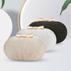 Wedding Bridal Clutch Handbag Women Evening Party Bag Chain Shoulder Bags Elegant Rhinestones Egg Shape Banquet Clutch Purse
