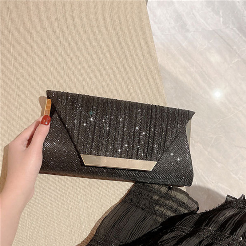  Exquisite Evening Bag Party Banquet Glitter Purse Lady Elegant Wedding Clutches Handbag Female Cocktail Chain Shoulder Bag