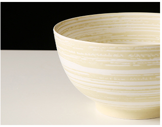 Circular Ceramic Bowl With Spiral Pattern Noodle Rice Ceramic Packaging Cup Bowls