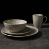 Granite Ceramic Plate Nature Stone Pattern Ceramic Dinner Sets Porcelain Granite Grain Round Plate Bowl Mug Set