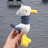 Doll Keychain Cartoon Duck Shape Plush Pendant Doll Toy Hanging Pendants Bag Charm Keyring for Boys Girls