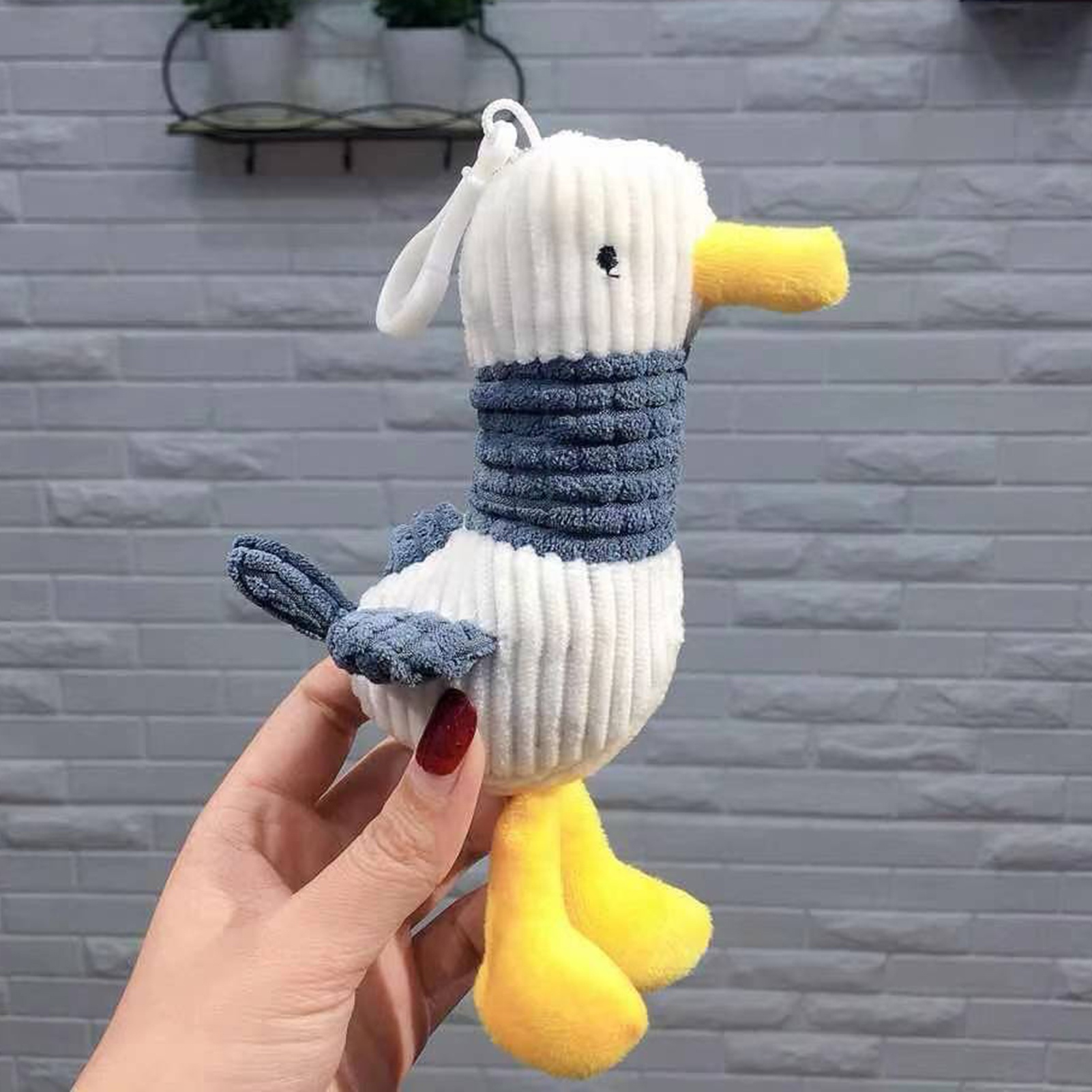 Doll Keychain Cartoon Duck Shape Plush Pendant Doll Toy Hanging Pendants Bag Charm Keyring for Boys Girls