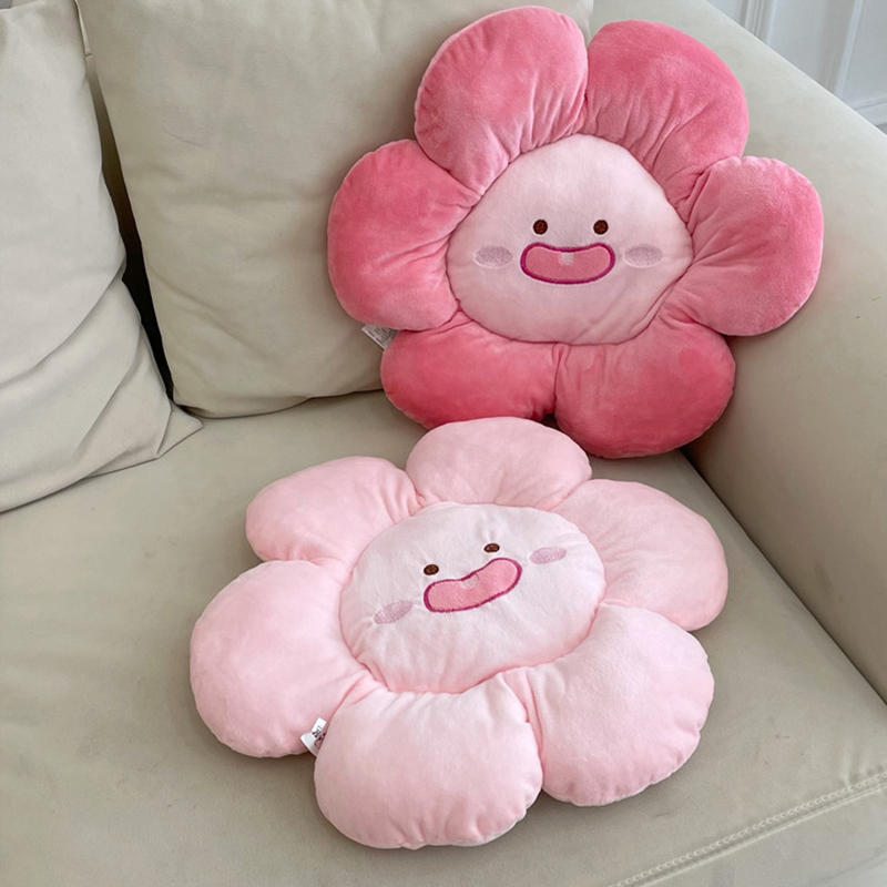 Cute Pink Flower Cushion Lovely Plush Doll Pillow Home Decoration Cushion Sunflower Pillow