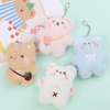 1PCS Cute Little Bear Plush Doll Pendant Bag Pendant Stuffed Soft Cartoon Keychain Decoration Creative Key Ring Birthday Gift
