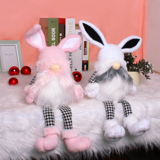  Cross Border Easter Long Leg Rabbit Doll Ornament Cute Elf Doll Home Festival Decoration Supplies