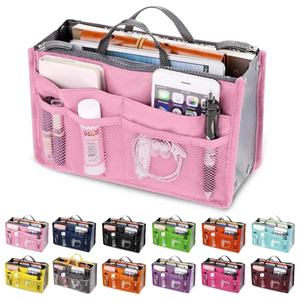 Multifunctional Bi-fold Storage Bag Double Zipper Large Capacity Storage Arrangement Makeup Toiletries Large Classification Bag