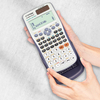  Scientific Calculator With 552 Functions In Black And White Color For Students Solar And Battery Powdered