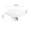 Pure White Simple Ceramic Main Dish Plate Hotel Restaurant Kitchen Special Tableware Creative High-foot Fruit Salad Plate
