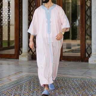 Muslim Fashion Men Jubba Thobes Arabic Pakistan Dubai Kaftan Abaya Robes Islamic Clothing Saudi Arabia Black Long Blouse Dress