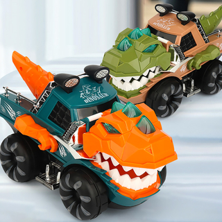 Dinosaur Car Electric Dancing Deformation Rotating Universal Boy Toy Child Kid Girl Car Christmas Birthday Gift