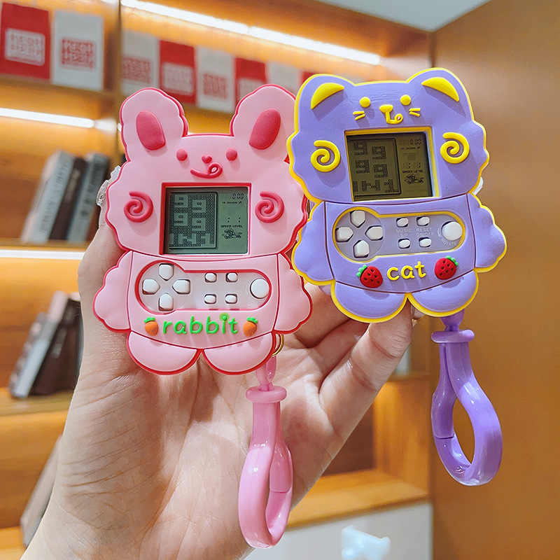 Outdoor Cartoon Game Console Casual Toy Key Ring, Cute Cartoon Bag Pendant, Game Console Key Chain For Kids Boys Girls