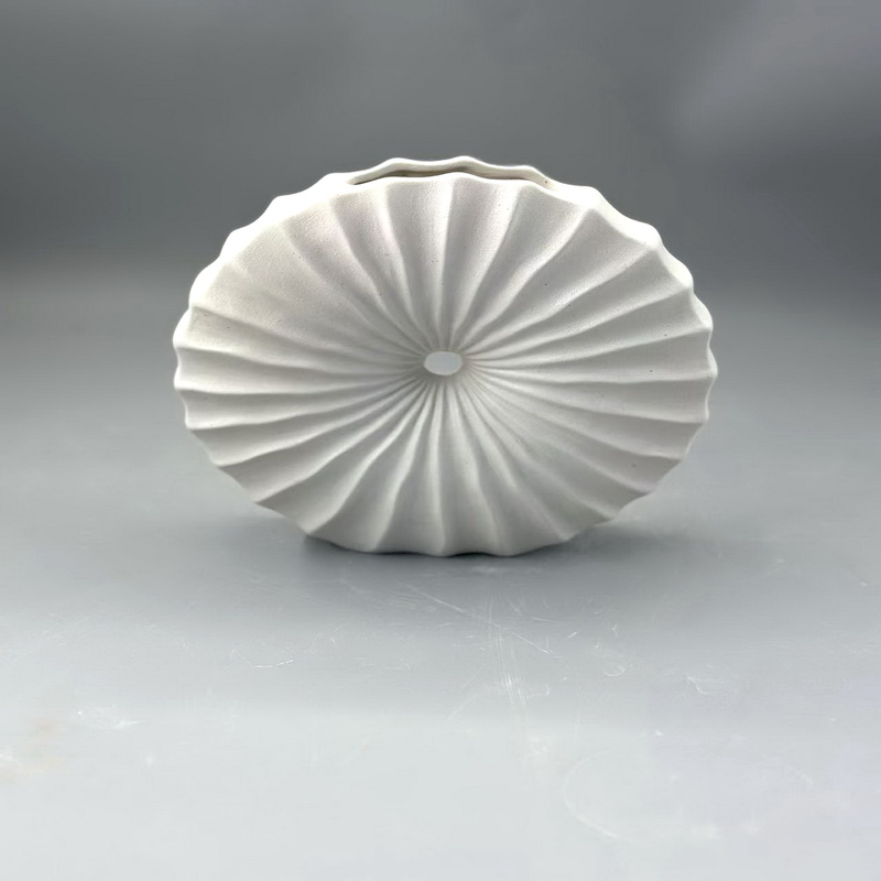 Modern Luxury Porcelain Vase Geometric Spiral Diamond Flower Insert Simple Ceramic Home Furnishing Living Room 