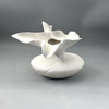 Ceramic White Plain Fired Vase Creative Hotel Entrance Hydroponic Flower Arrangement Living Room Home Decoration Wholesale