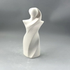 2025 Europe Style Elegant Minimalistic Table Pottery Floral Vase Cylinder Modern Unique Small Ceramic Matte White Flower Vase