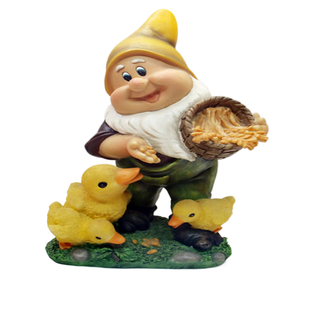 Gnome Flower Dwarf Patio Statue Garden Dwarf Decorative Sculpture Ornament Outdoor Jewellery Outdoor Statue