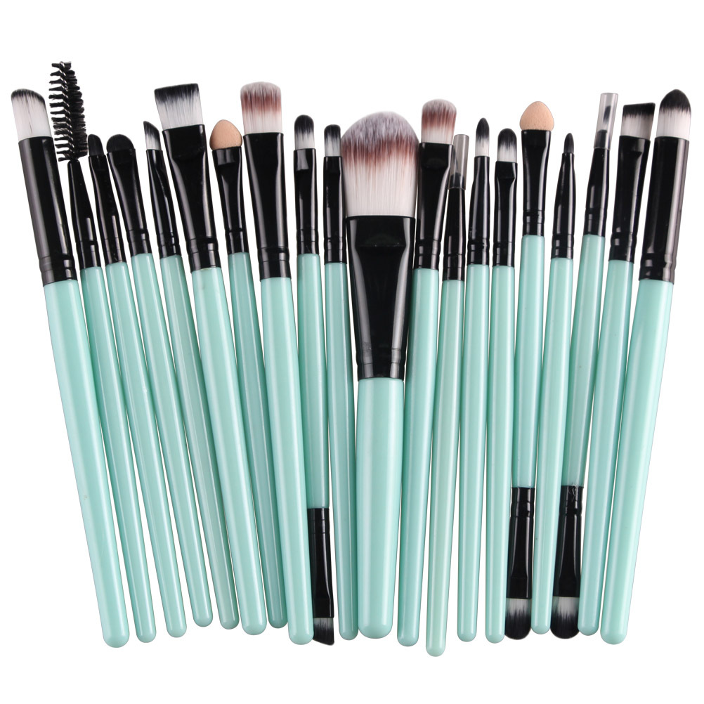 20Pcs Makeup Brushes Set Professional Plastic Handle Soft Synthetic Hair