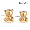 Resin Geometric Teddy Bear Piggy Bank Figurines for Interior Europe Animal Coin Storage Container Home Desktop Decor