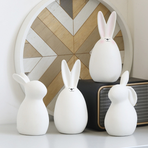 Easter Ceramic Rabbit White Ins Nordic Simple Modern Cute Home Decoration