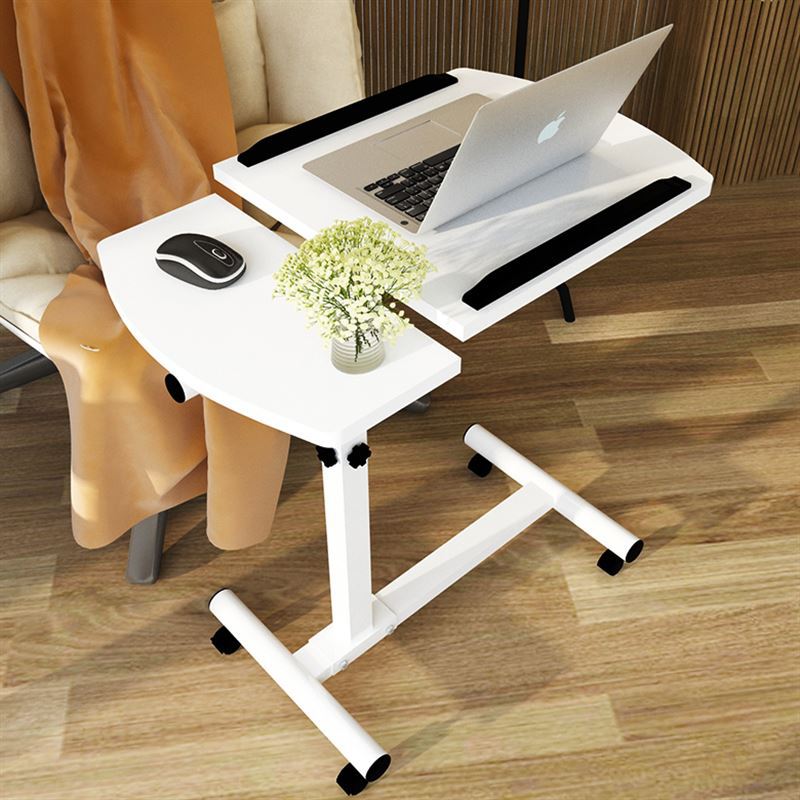 Adjustable Laptop Table with Wheel Rotate Standing Notebook Computer Table Lifting Desk for Sofa Bedside