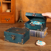 Decorative Wood Treasure Box Vintage Wooden Trinket Jewelry Storage Box Treasure Case Organizer Jewelry Packaging With Locker