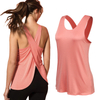 Yoga Shirt Women Gym Shirt Quick Dry Sports Shirts Cross Back Gym Top Women&#39;s Fitness Shirt Sleeveless Sports Top Yoga Vest