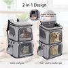 Factory Luxury Lightweight Folding Double-Layer Pet Stroller Oxford Trolley Pet Carrier Mesh Ventilation Cats Puppy