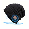 LED light warm winter Beanie Wireless music Hat With Removable Earphone