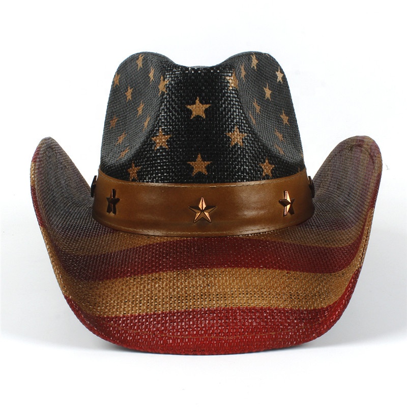 Promotional Folding Cowboy Hat with Pouch Custom Polyester Foldable Hat Pop-up Folding Cap With Custom Logo