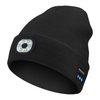 LED Beanie with Light,Unisex USB Rechargeable Hands Free 4 LED Headlamp Cap Winter Knitted Night Lighted Hat