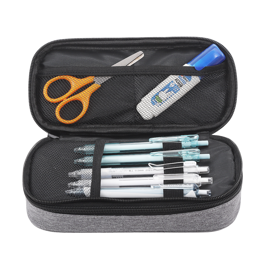 Cute Compartment School Pencil Case Includes Pencil with Scissors Sharpener Ruler