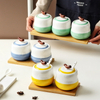 Ceramic Kitchen Seasoning Tank Salt Shaker Spice Jar Kitchen Accessories Sugar Salt Container
