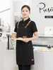 Waterproof Kitchen Apron For Women/Men With Pockets Work Mandil Cleaning Pinafore Restaurant Shop Waiter Work Uniform