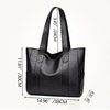 Female Big Soft Leather Satchel Bag Classic Solid Color Simple Casual Large Capacity Tote Single Shoulder Handbag Female Big Sof