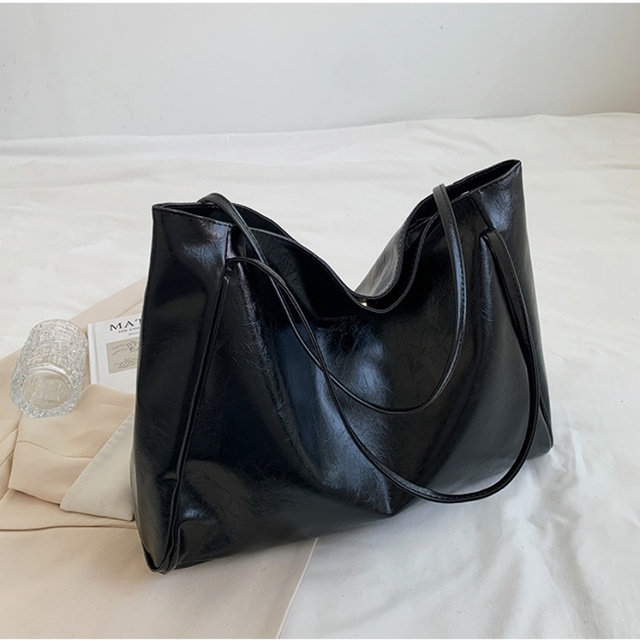 Vintage Red Womens Tote Bag Athletic Casual Fashion Large Capacity Leather Shoulder Bag Shopper Harajuku Simple Handbag Sac