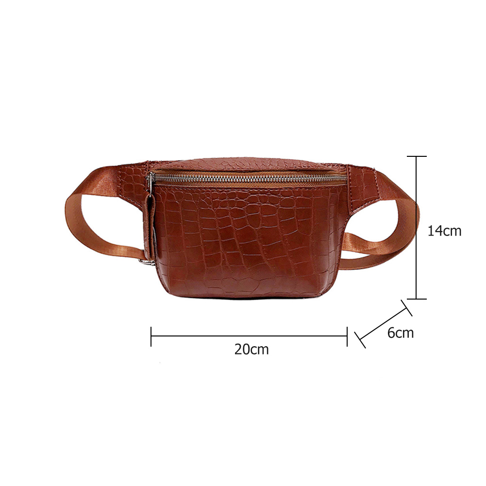 Alligator Pattern Shoulder Waist Bags Women Crossbody Chest Fanny Belt Pack