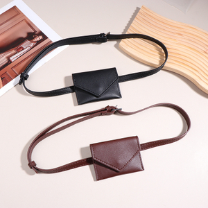 Elegant Leather Waist Belt Bag For Women Crossbody Waist Purse Fanny Pack Evening Clutch Mini Handbag Detachable Soft Leather