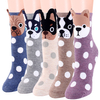 Funny Cute Women's Crew Pet Dog Socks Novelty Cartoon Animal Dog Gift Socks for Girl