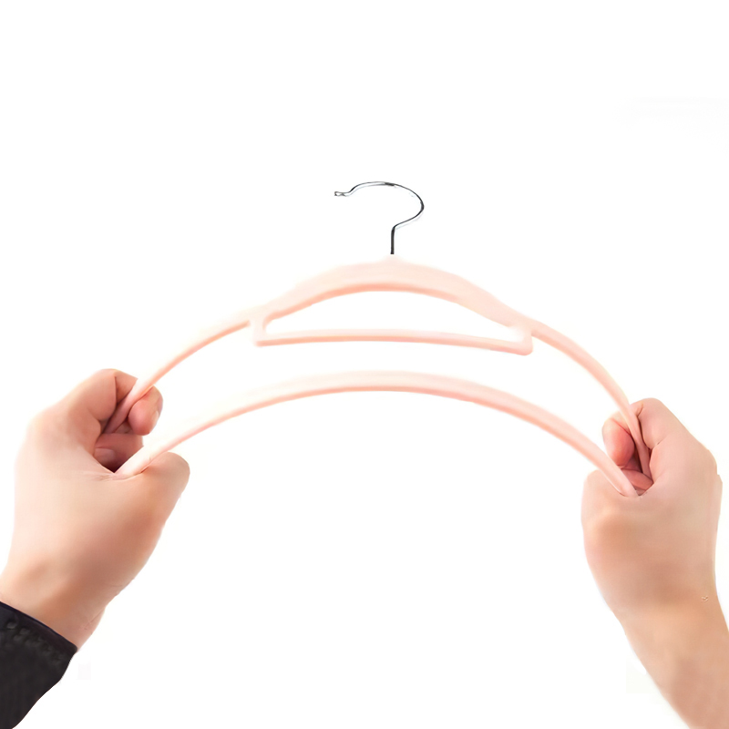 Customized Non Slip Clothes Hanger Trousers Coat White Velvet Clothing Hangers