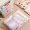 10pcs/Set Portable Storage Organizer Bag For Underwear Clothes Shoe Waterproof Transparent Cartoon Ziplock Storage Bag