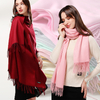 Women Cashmere Scarf Solid Thick Warm Casual Winter Scarves For Ladies Hijabs Pashmina Shawls Wraps Tassel Female Echarpe
