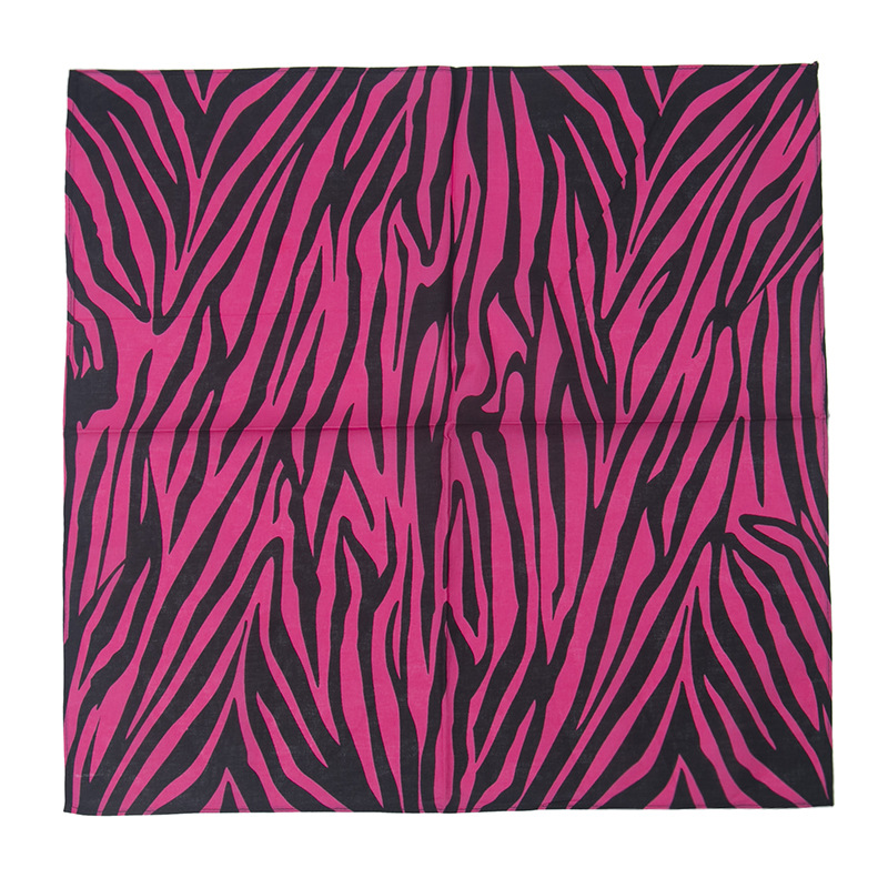 NEW Cotton Black And White Zebra Pattern Hip Hop Bandana Men Women Outdoor Hair Band Wrist Wraps Scarves Christmas Gift