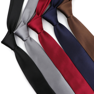 Men Solid Classic Ties Formal Striped Business 6cm Slim Necktie for Wedding Tie Skinny Groom 
