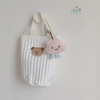Cute Cartoon Plush Cloud Panda Animal Keychain Kindergarten Name Tag Lanyard Key Ring for Women Girls Backpack Anti-Loss Pendant