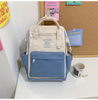 Large-capacity Junior High School Student Schoolbag Color Matching Simple Waterproof Backpack Leisure Travel Storage Bag