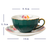 Ceramic New Bone China European Light Luxury Coffee Cups And Saucers Set Vintage Flower Tea Cups Wedding Gift Accompaniment Gift