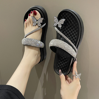 Fashion Flip-flop Flat Sandals Women Slippers Summer Logo Tops PU Leather Beach Sandals 2024 Luxury Sandals for Women And Ladies